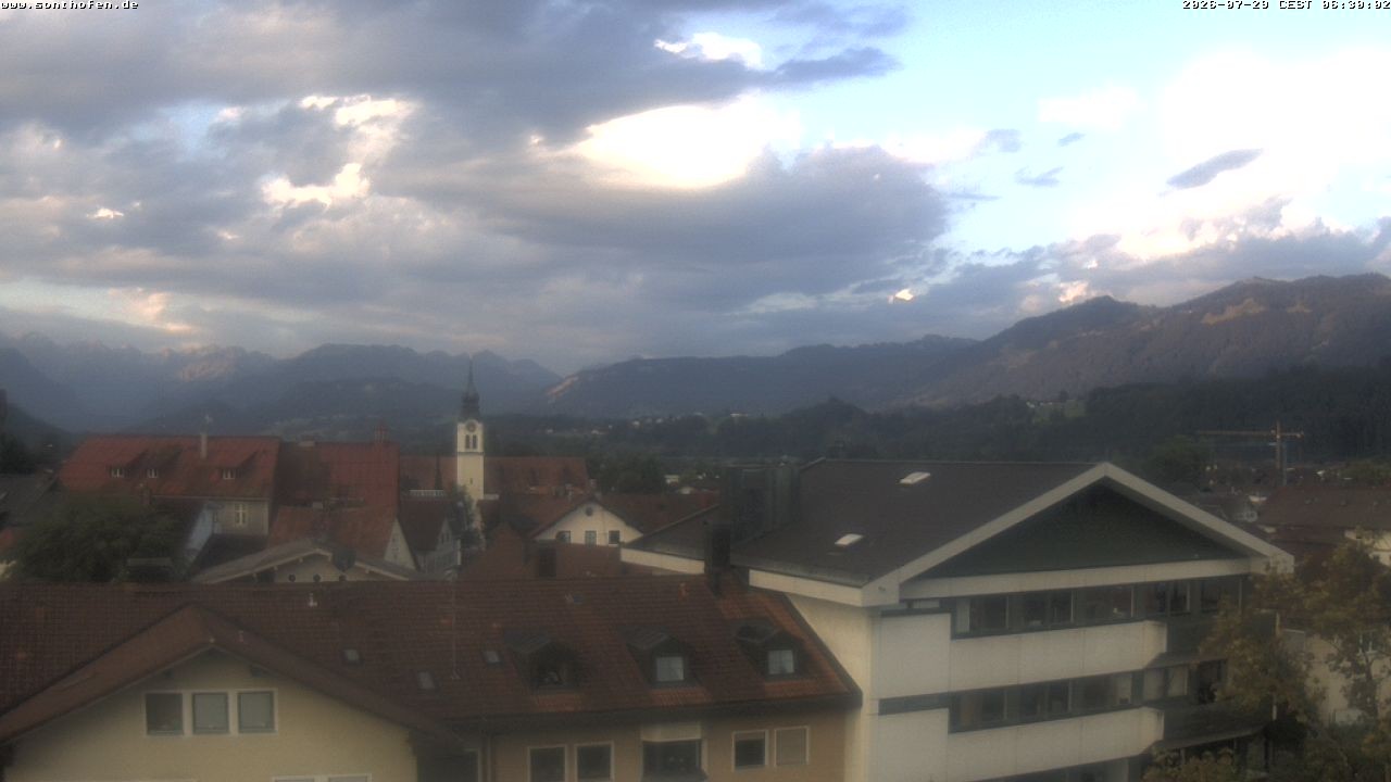 Archiv Foto Webcam Ausblick Rathaus Sonthofen