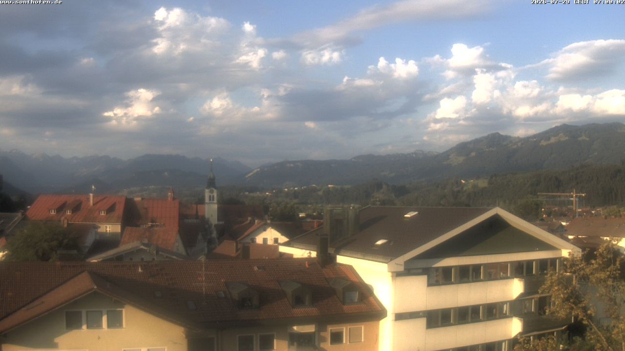 Archiv Foto Webcam Ausblick Rathaus Sonthofen