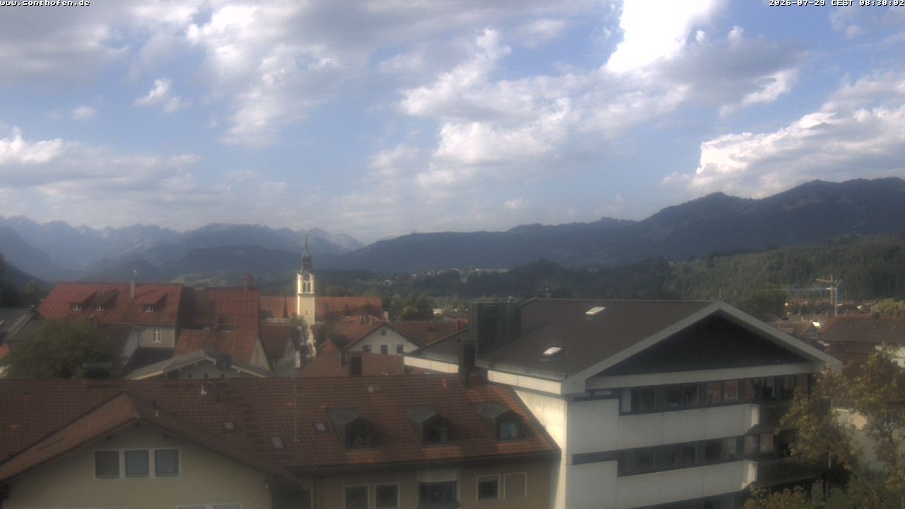 Archiv Foto Webcam Ausblick Rathaus Sonthofen