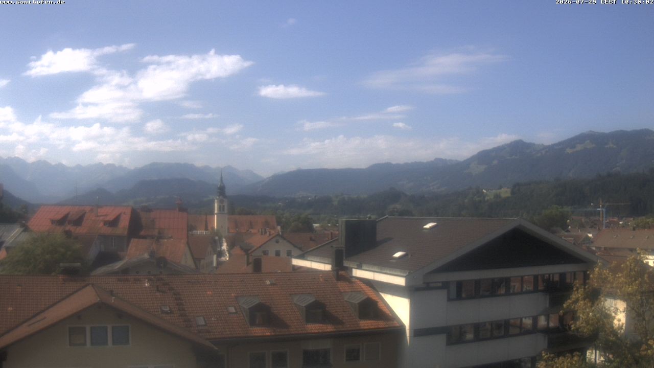 Archiv Foto Webcam Ausblick Rathaus Sonthofen