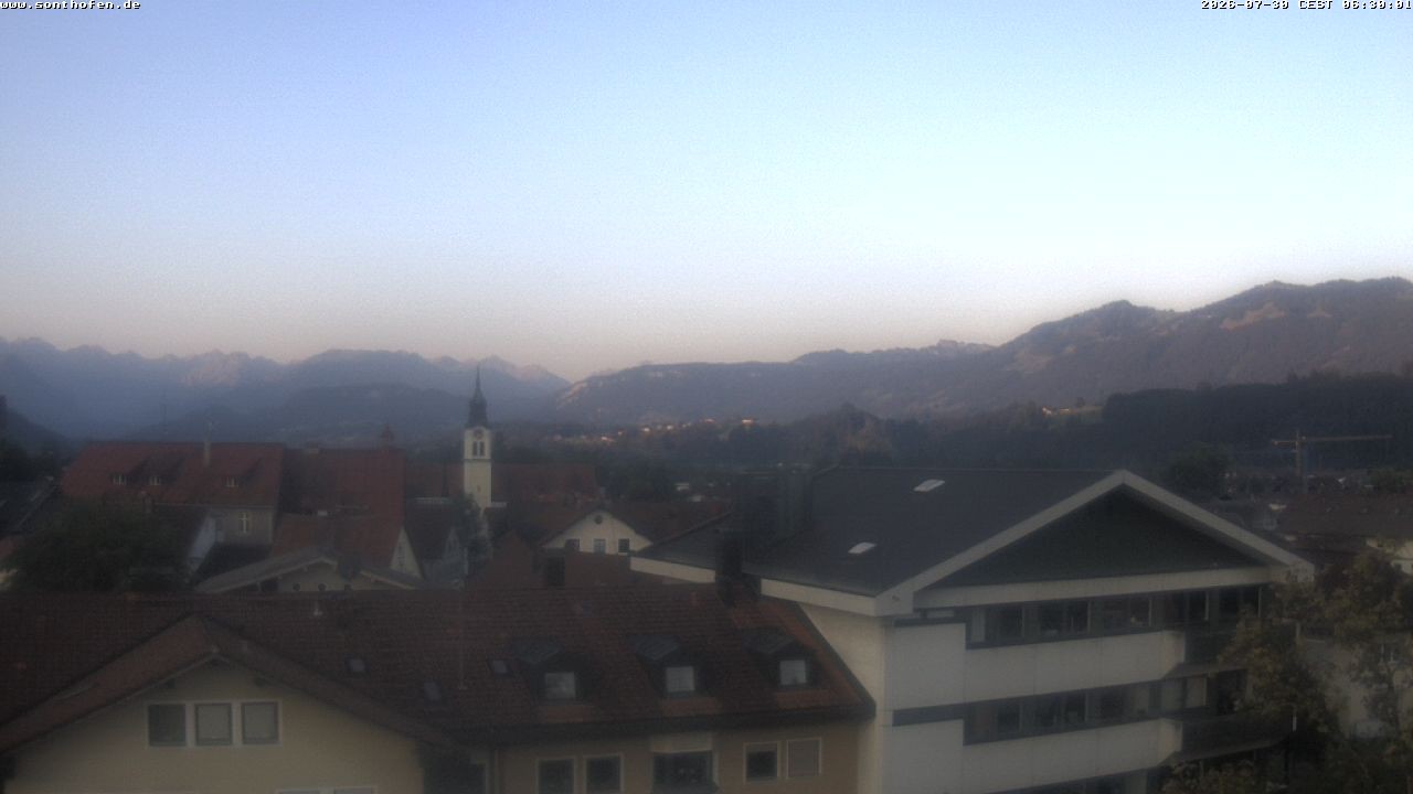 Archiv Foto Webcam Ausblick Rathaus Sonthofen