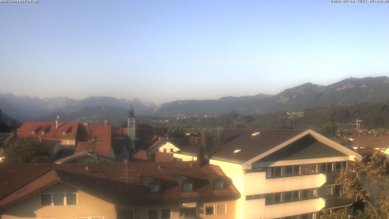 Archiv Foto Webcam Ausblick Rathaus Sonthofen