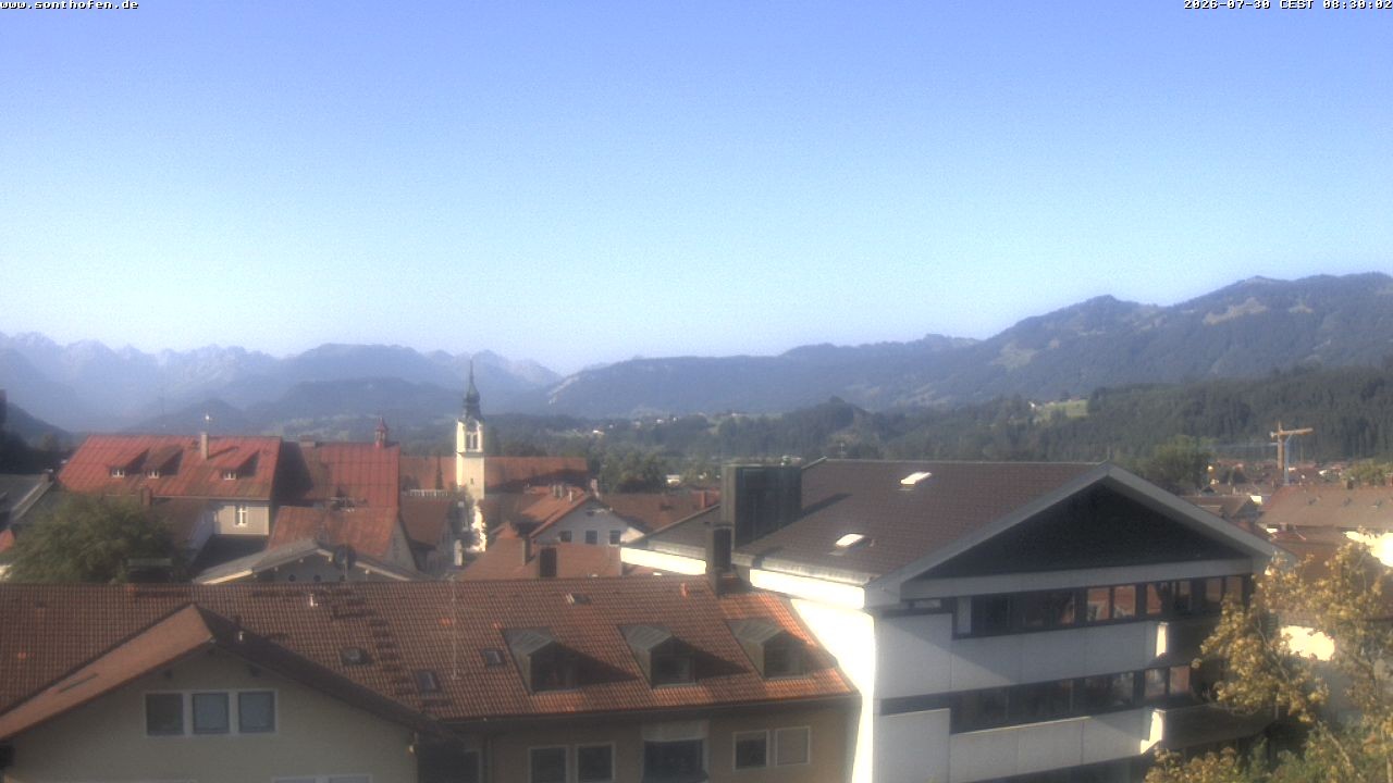 Archiv Foto Webcam Ausblick Rathaus Sonthofen