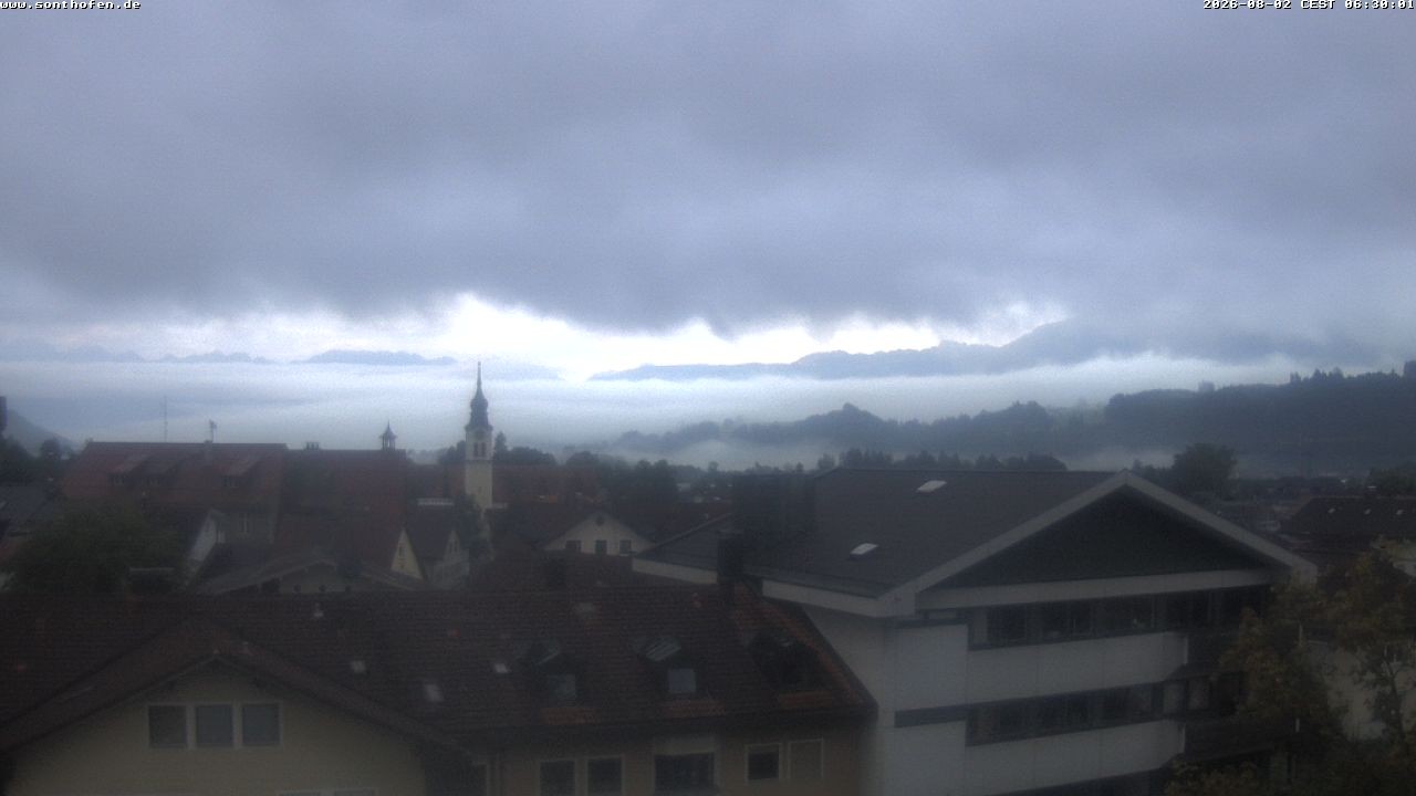 Archiv Foto Webcam Ausblick Rathaus Sonthofen
