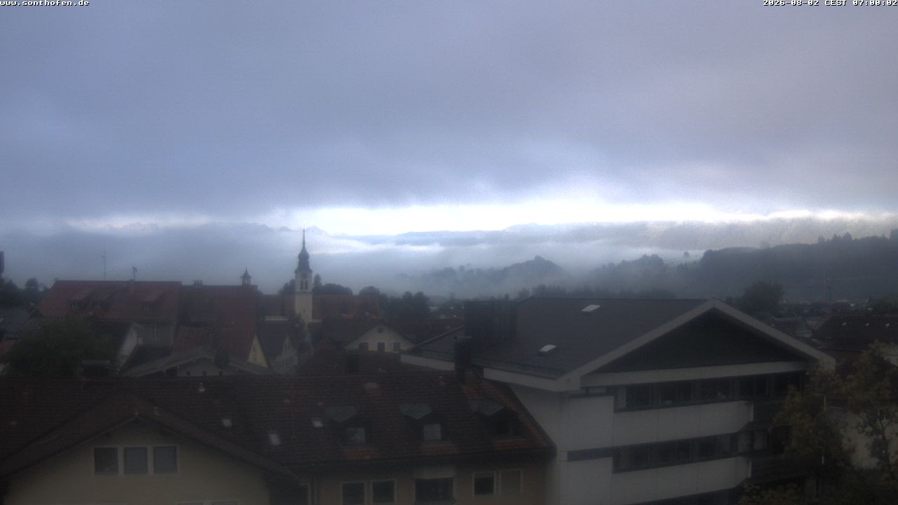 Archiv Foto Webcam Ausblick Rathaus Sonthofen
