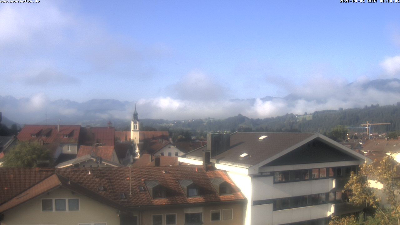 Archiv Foto Webcam Ausblick Rathaus Sonthofen