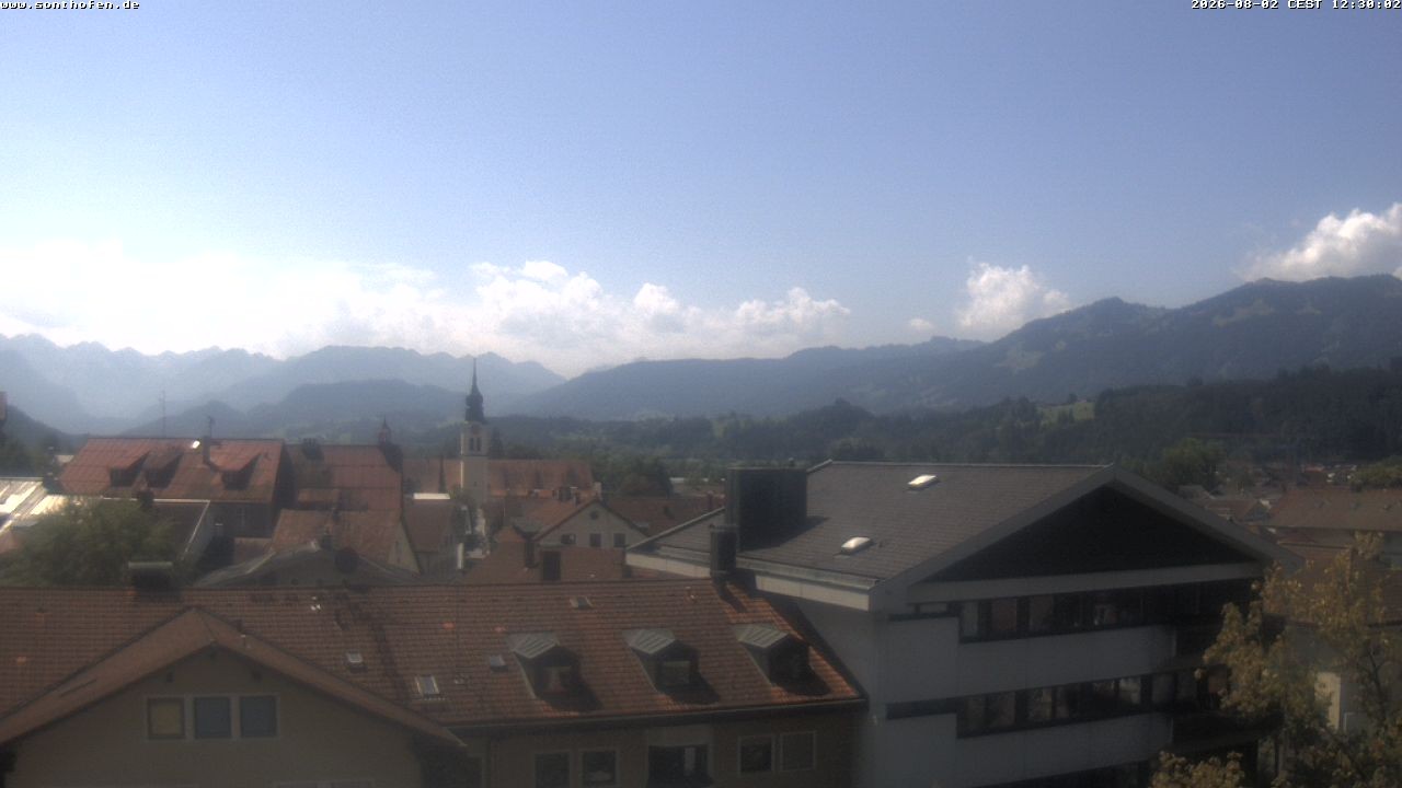 Archiv Foto Webcam Ausblick Rathaus Sonthofen