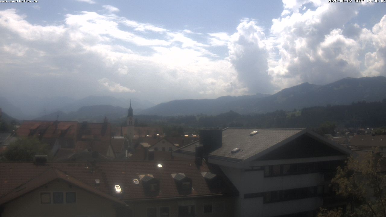 Archiv Foto Webcam Ausblick Rathaus Sonthofen