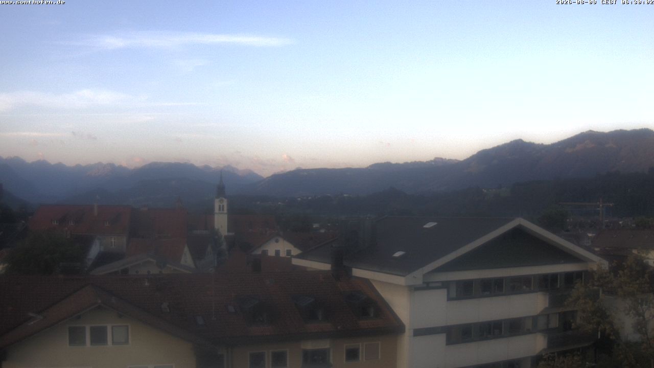 Archiv Foto Webcam Ausblick Rathaus Sonthofen