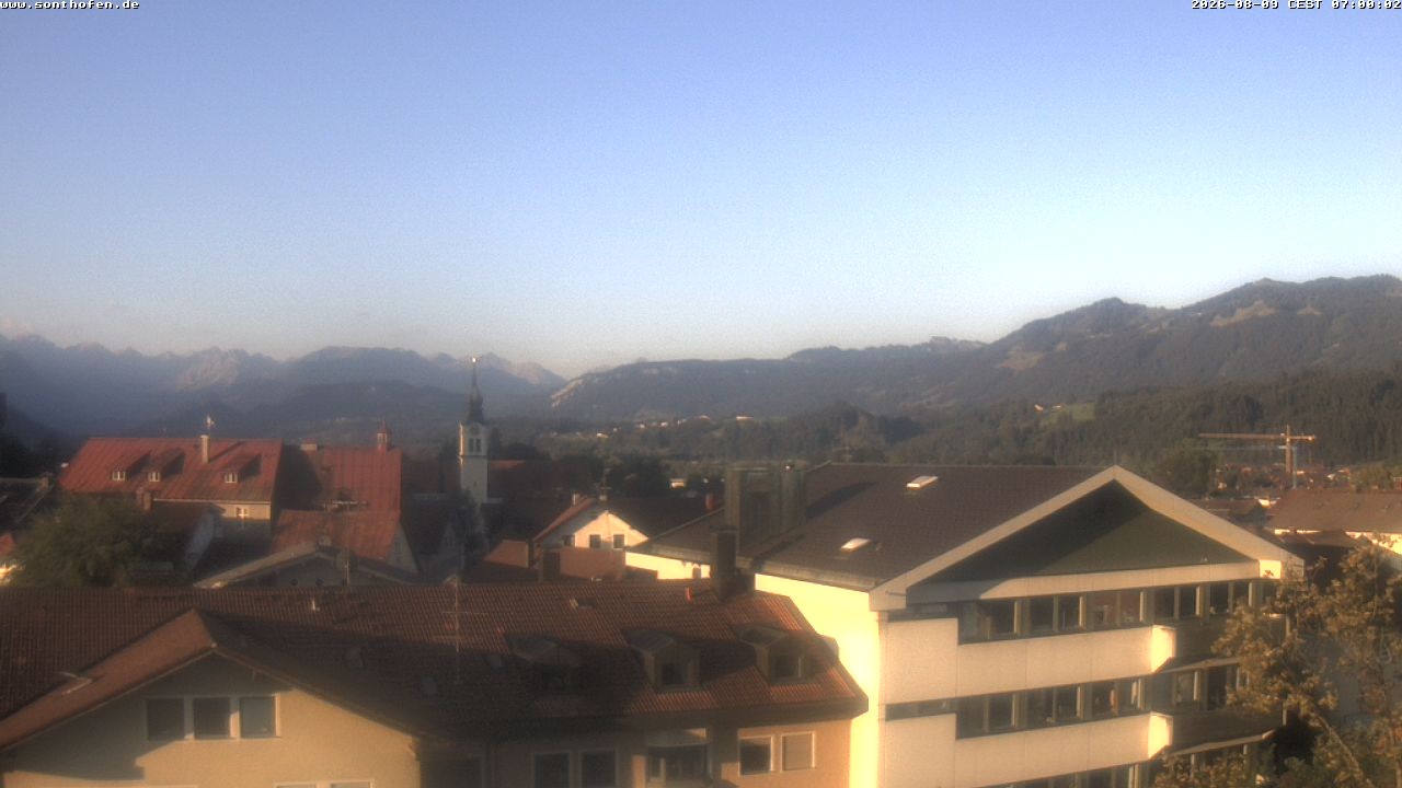 Archiv Foto Webcam Ausblick Rathaus Sonthofen