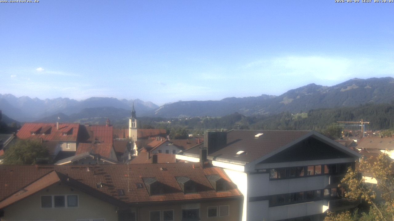 Archiv Foto Webcam Ausblick Rathaus Sonthofen