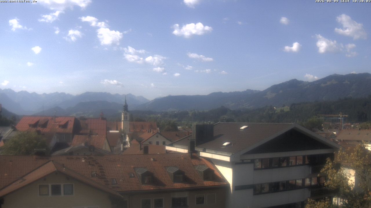 Archiv Foto Webcam Ausblick Rathaus Sonthofen