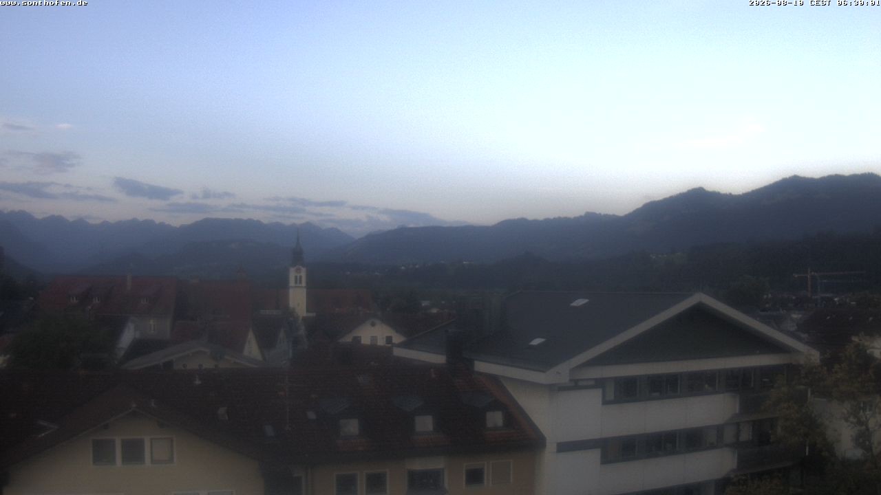 Archiv Foto Webcam Ausblick Rathaus Sonthofen