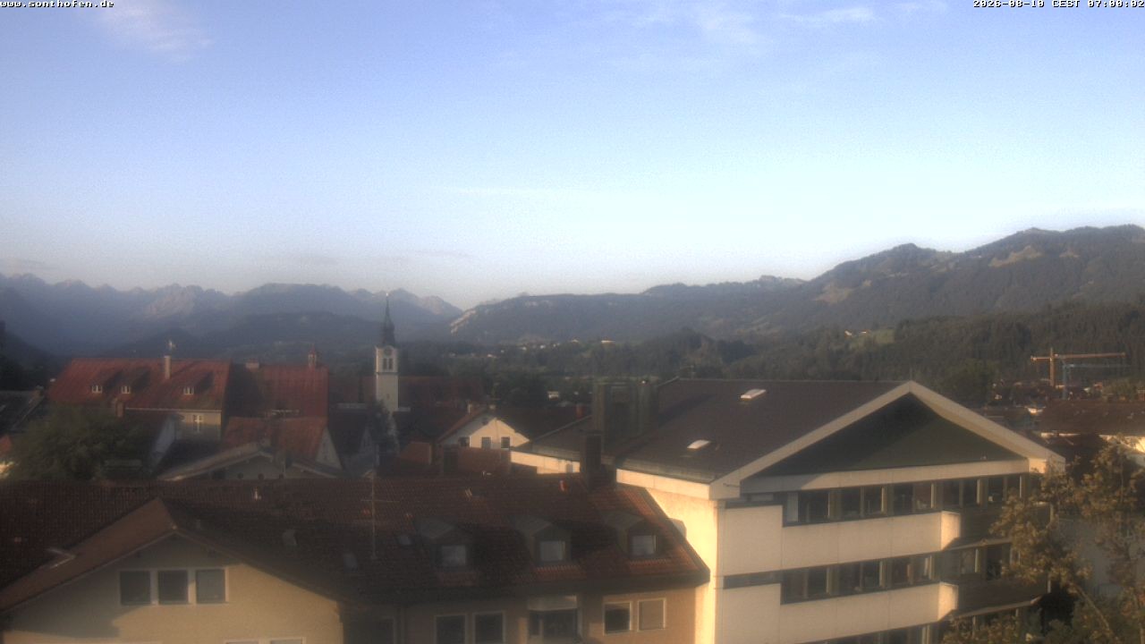 Archiv Foto Webcam Ausblick Rathaus Sonthofen