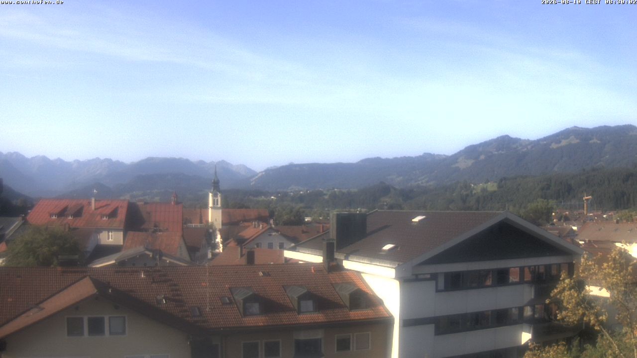 Archiv Foto Webcam Ausblick Rathaus Sonthofen