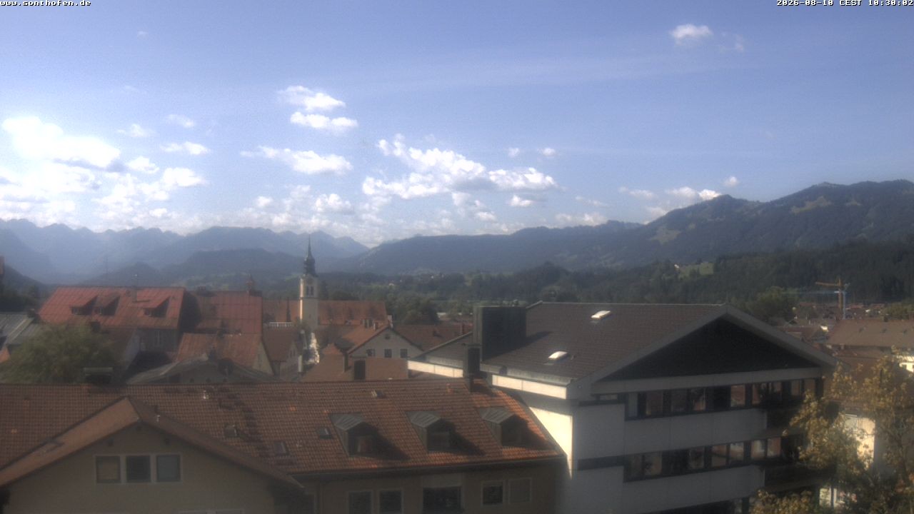 Archiv Foto Webcam Ausblick Rathaus Sonthofen