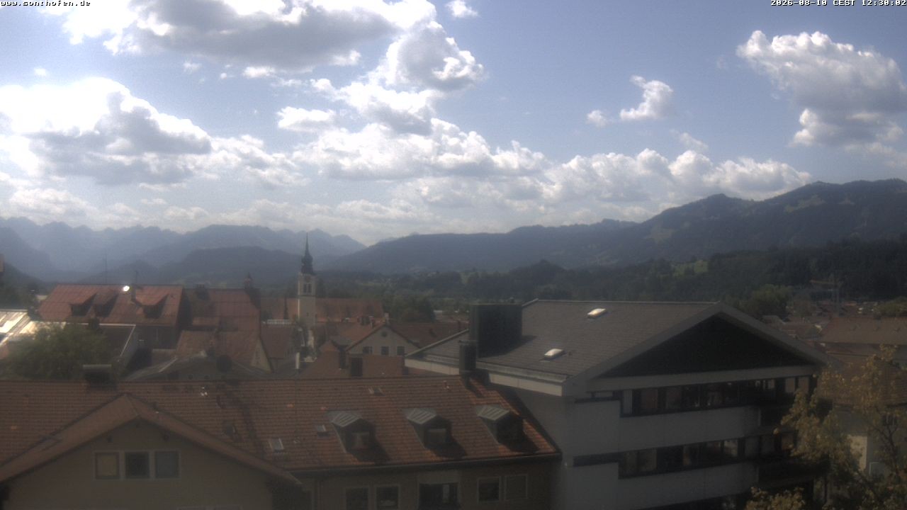Archiv Foto Webcam Ausblick Rathaus Sonthofen