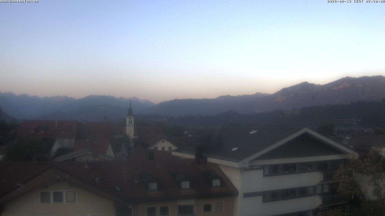 Archiv Foto Webcam Ausblick Rathaus Sonthofen