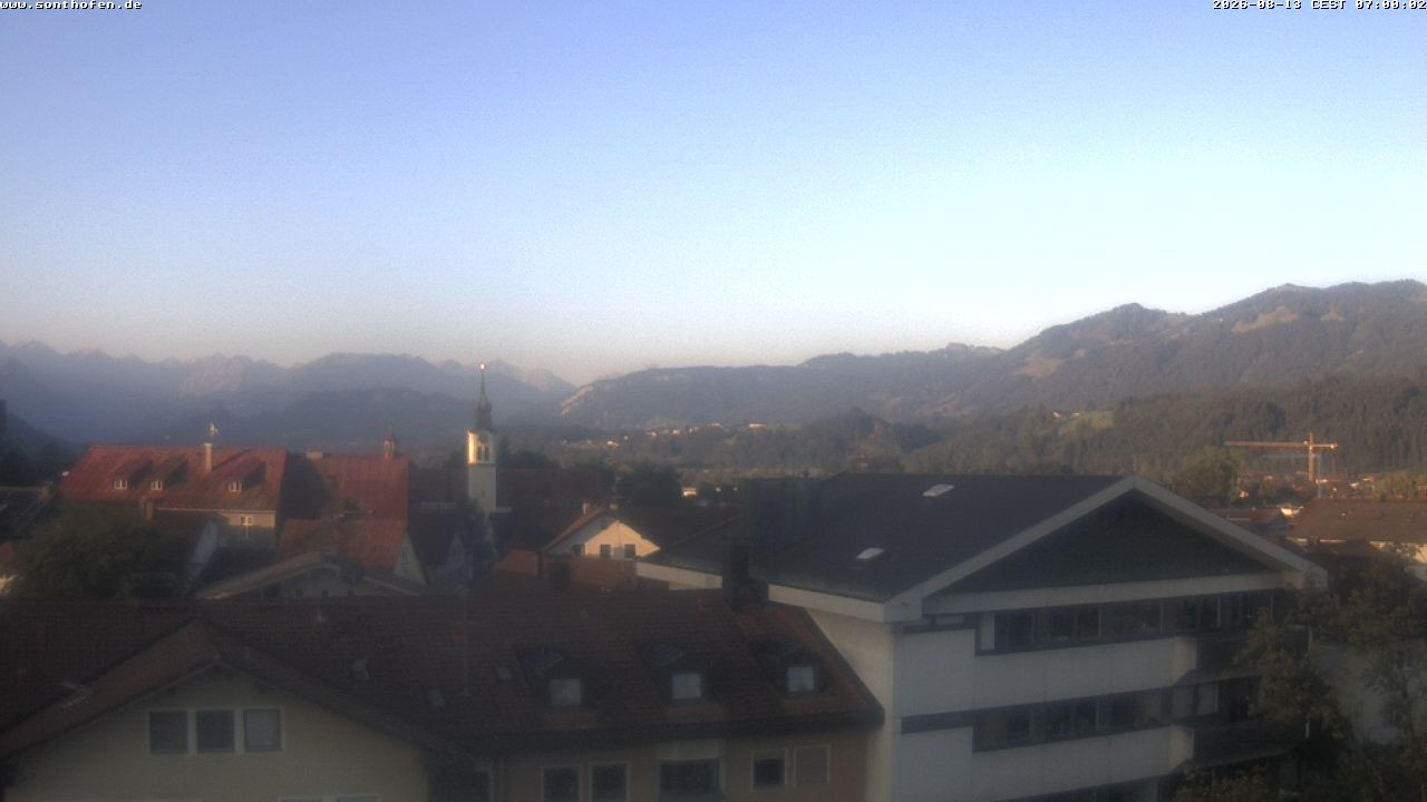 Archiv Foto Webcam Ausblick Rathaus Sonthofen