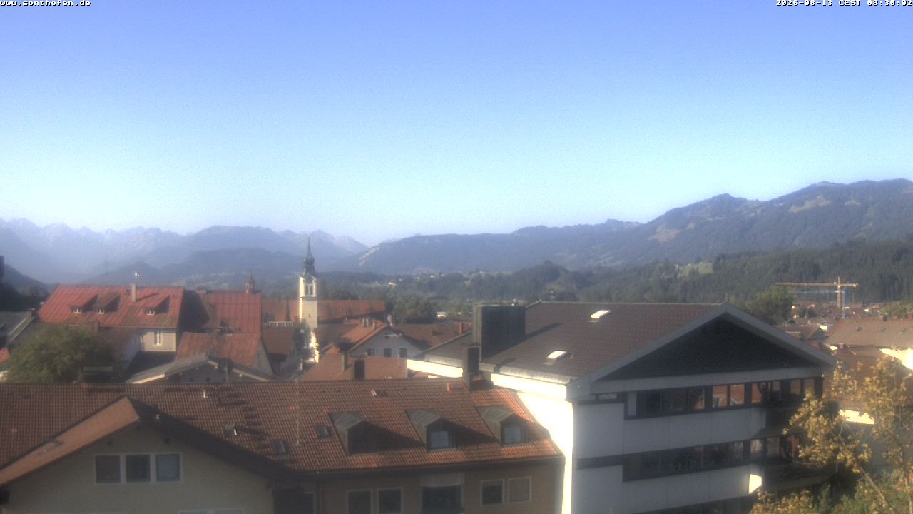 Archiv Foto Webcam Ausblick Rathaus Sonthofen