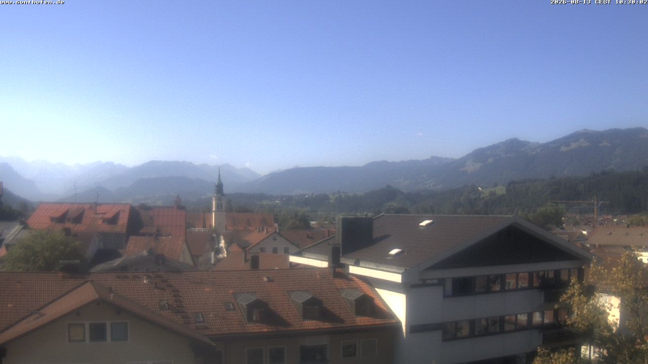 Archiv Foto Webcam Ausblick Rathaus Sonthofen