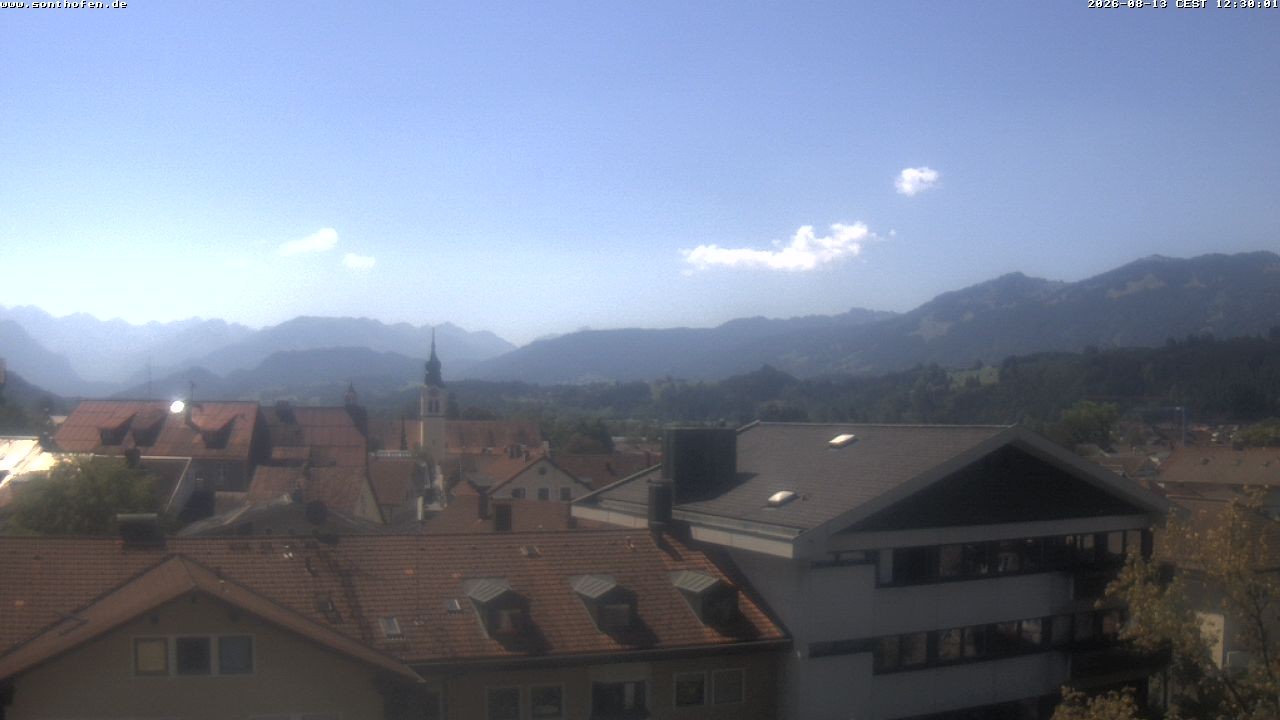 Archiv Foto Webcam Ausblick Rathaus Sonthofen