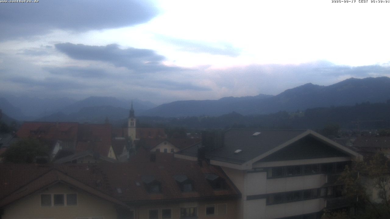 Archiv Foto Webcam Ausblick Rathaus Sonthofen
