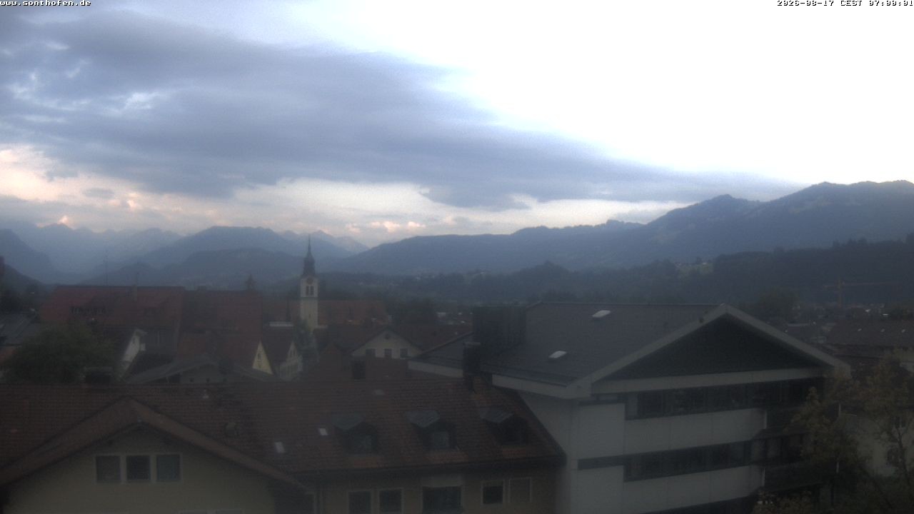 Archiv Foto Webcam Ausblick Rathaus Sonthofen