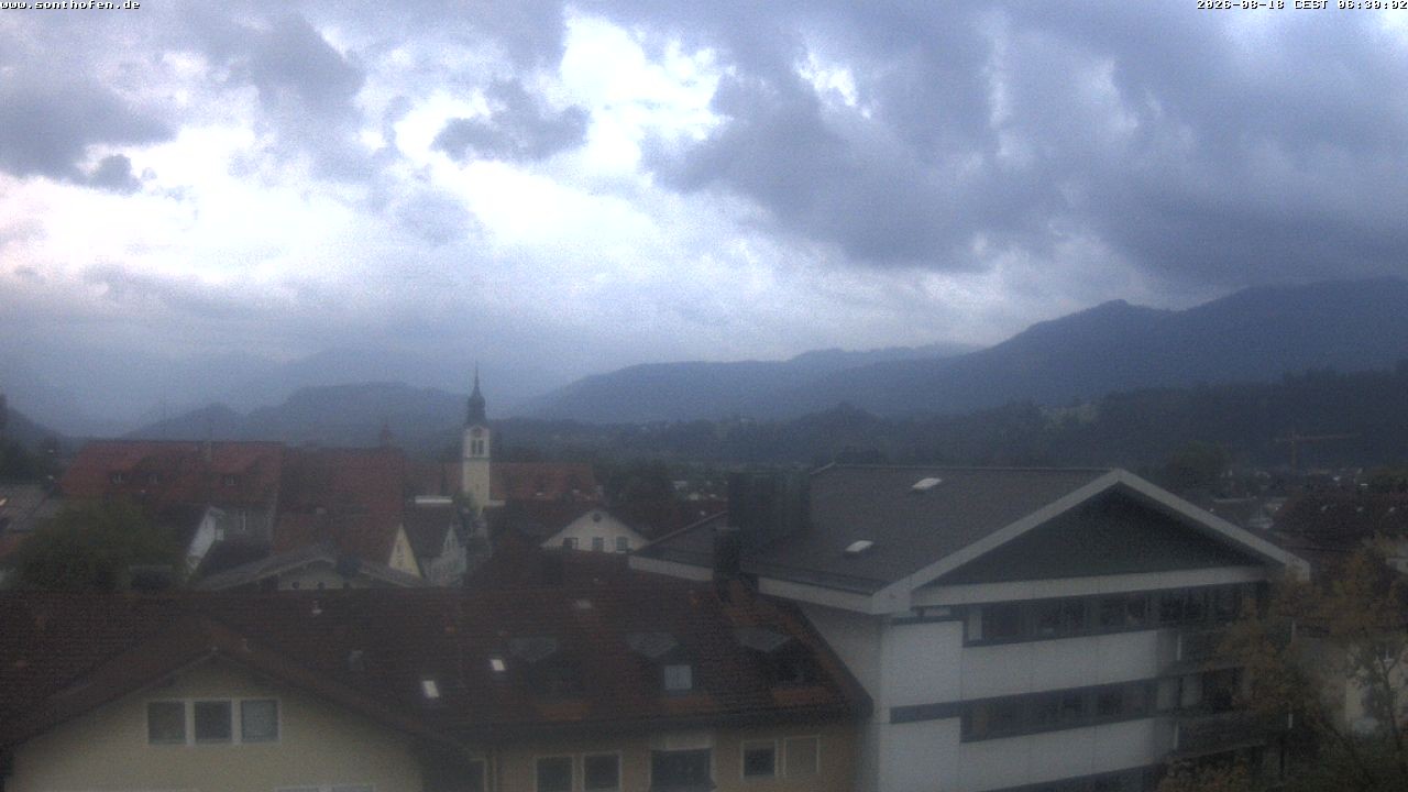 Archiv Foto Webcam Ausblick Rathaus Sonthofen