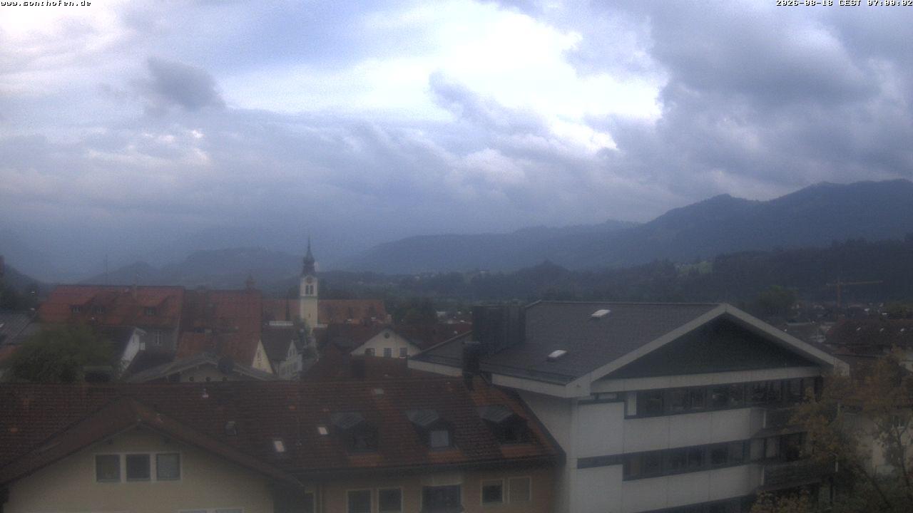 Archiv Foto Webcam Ausblick Rathaus Sonthofen