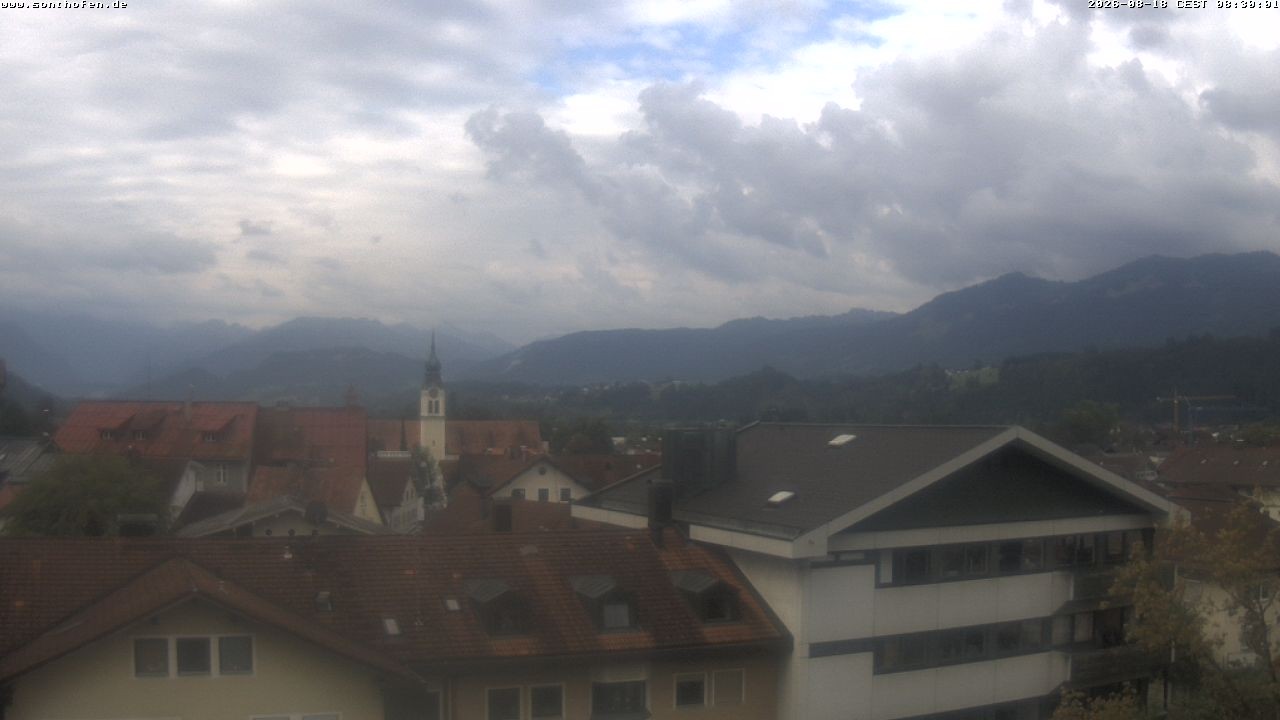 Archiv Foto Webcam Ausblick Rathaus Sonthofen