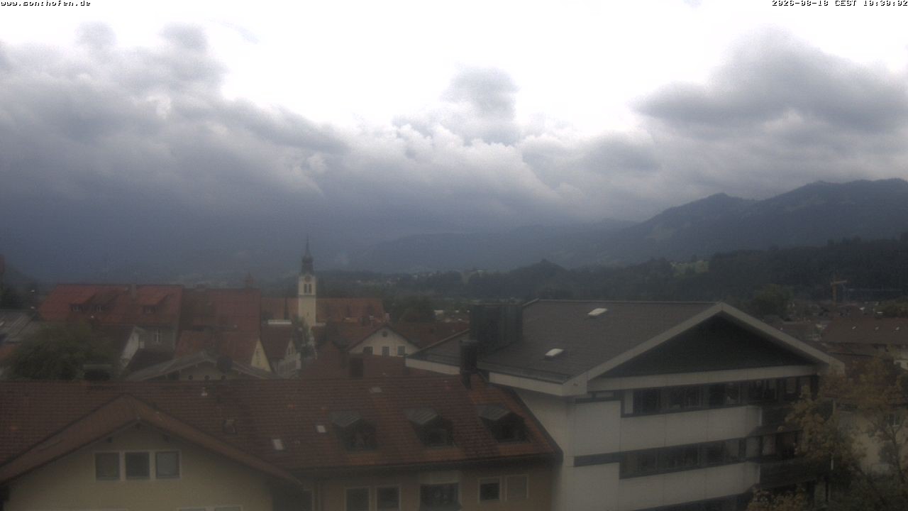 Archiv Foto Webcam Ausblick Rathaus Sonthofen