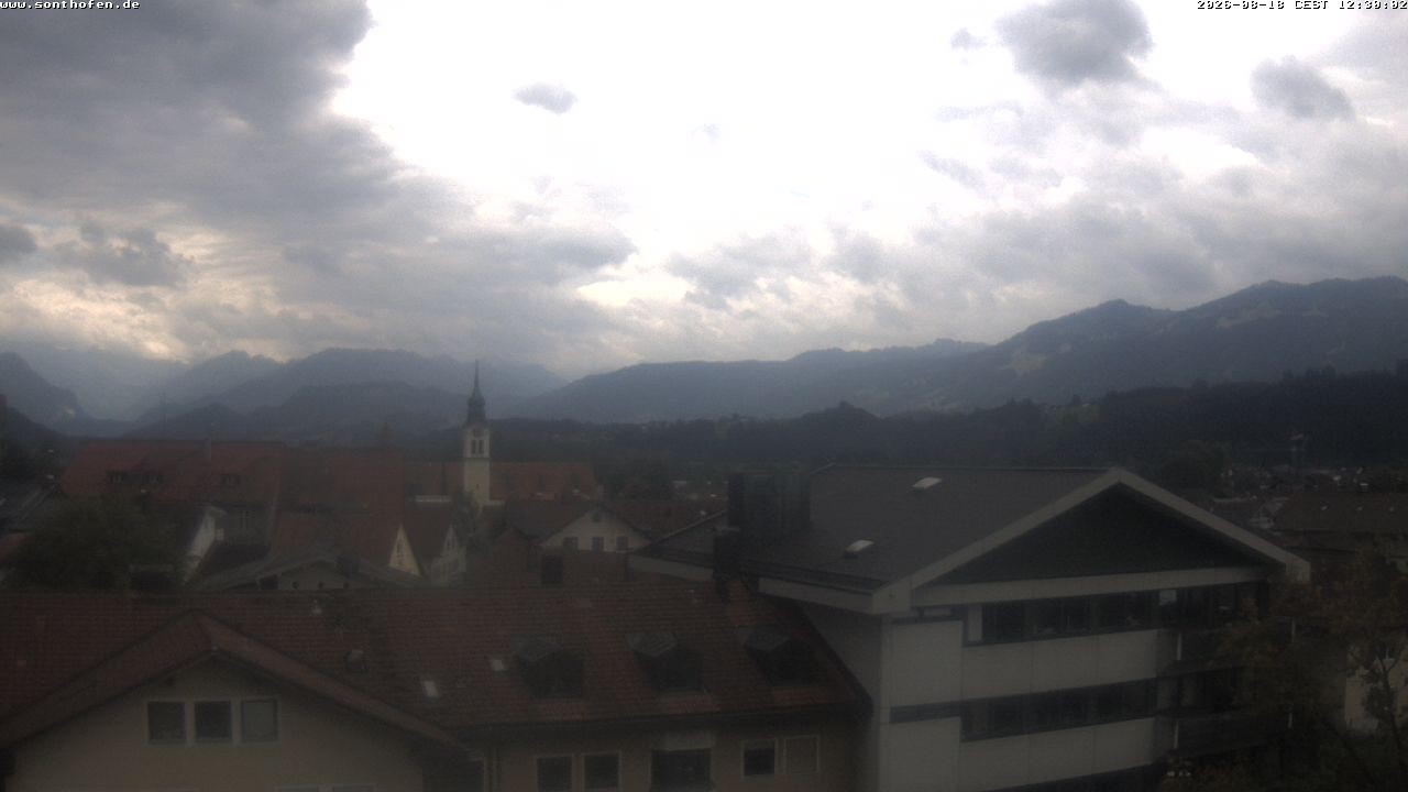 Archiv Foto Webcam Ausblick Rathaus Sonthofen