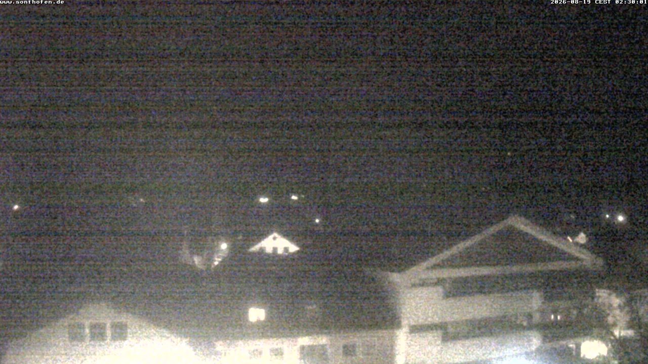 Archived image Webcam View from the town hall in Sonthofen