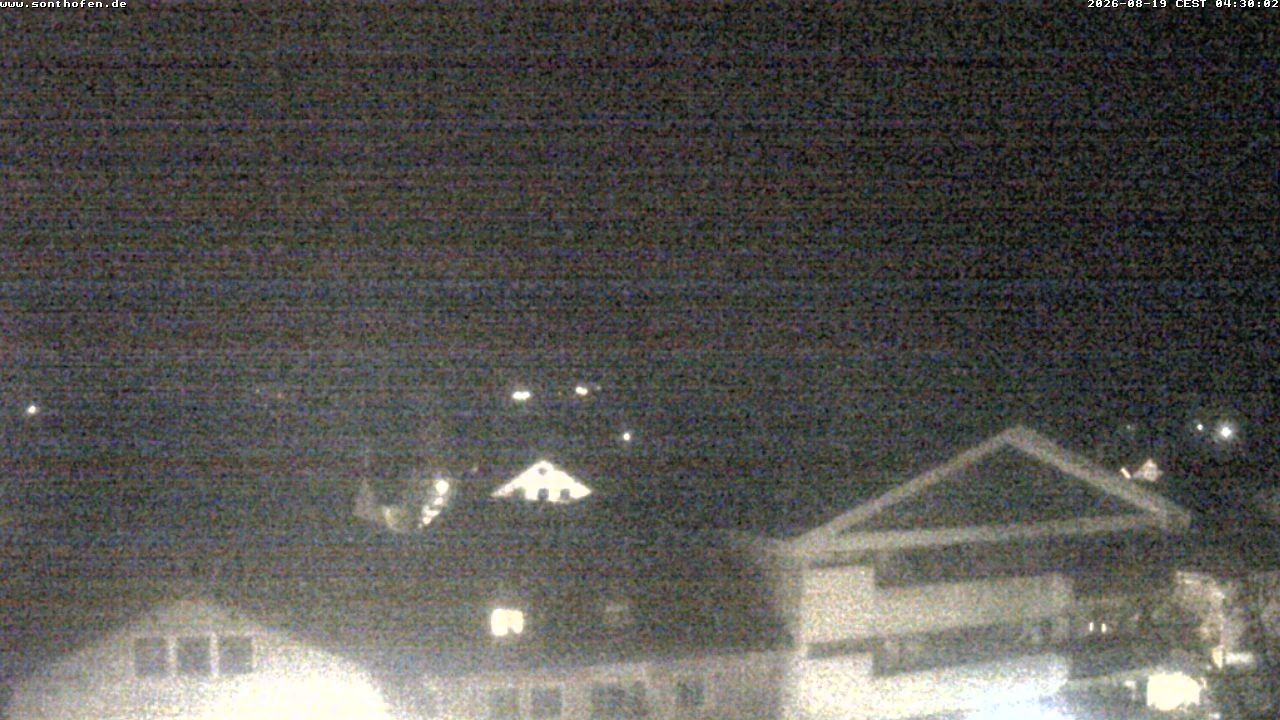 Archived image Webcam View from the town hall in Sonthofen