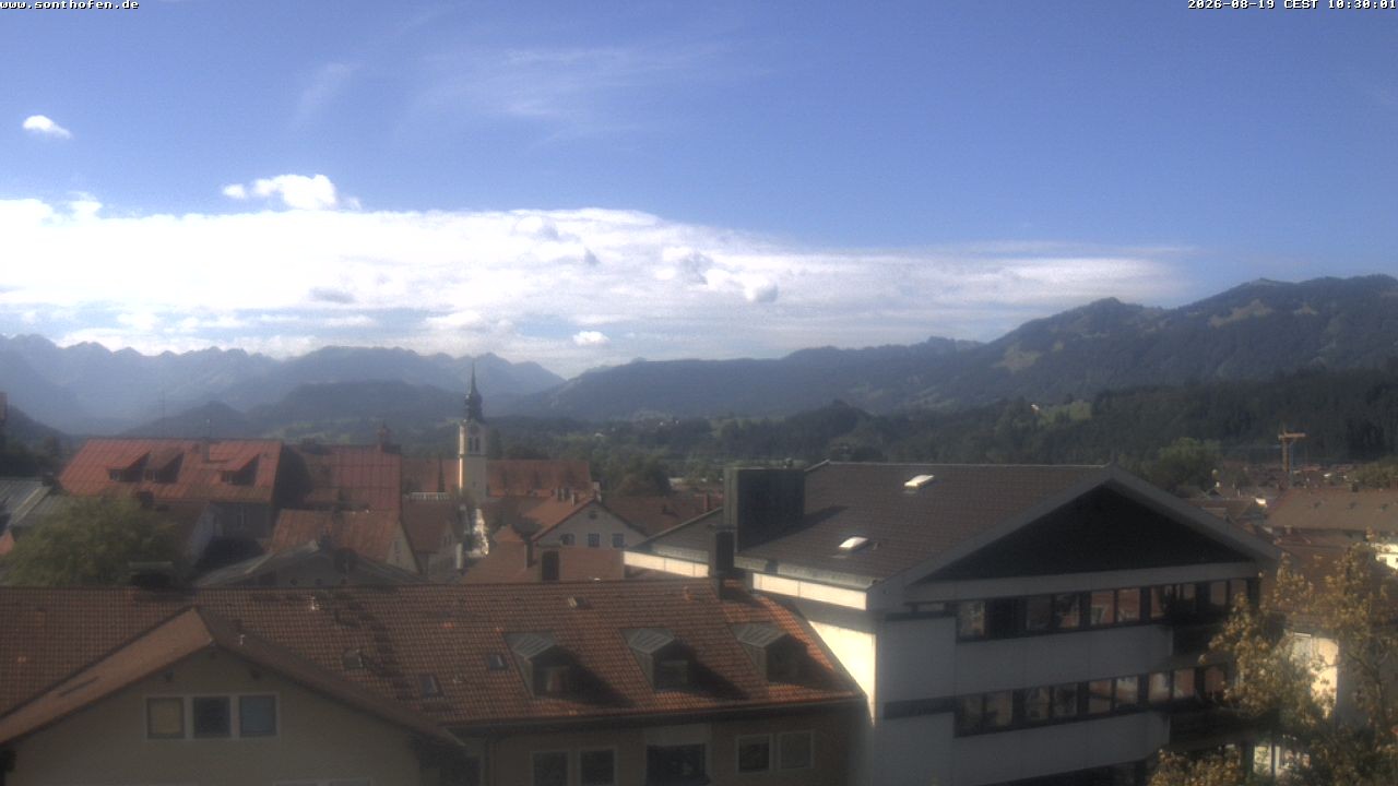 Archiv Foto Webcam Ausblick Rathaus Sonthofen