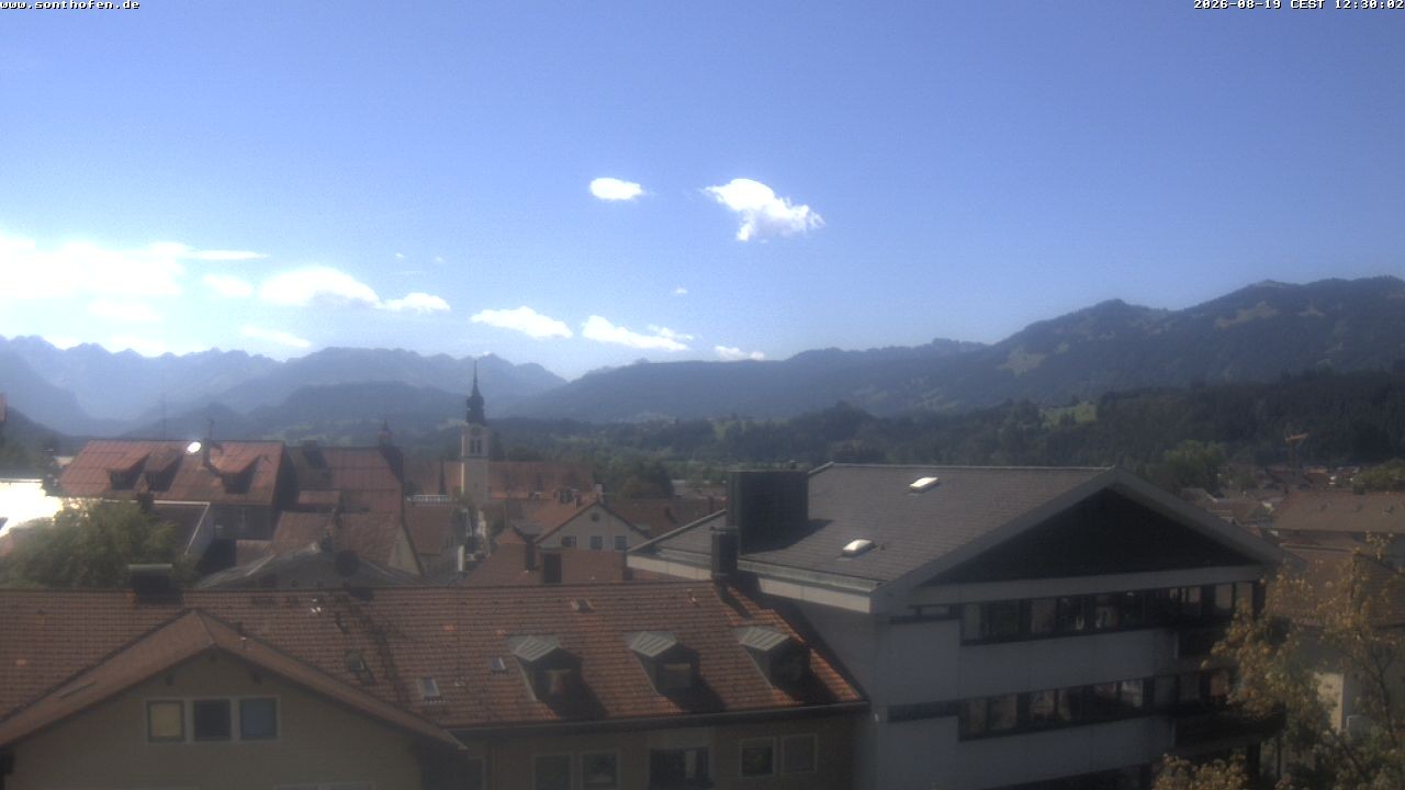 Archiv Foto Webcam Ausblick Rathaus Sonthofen
