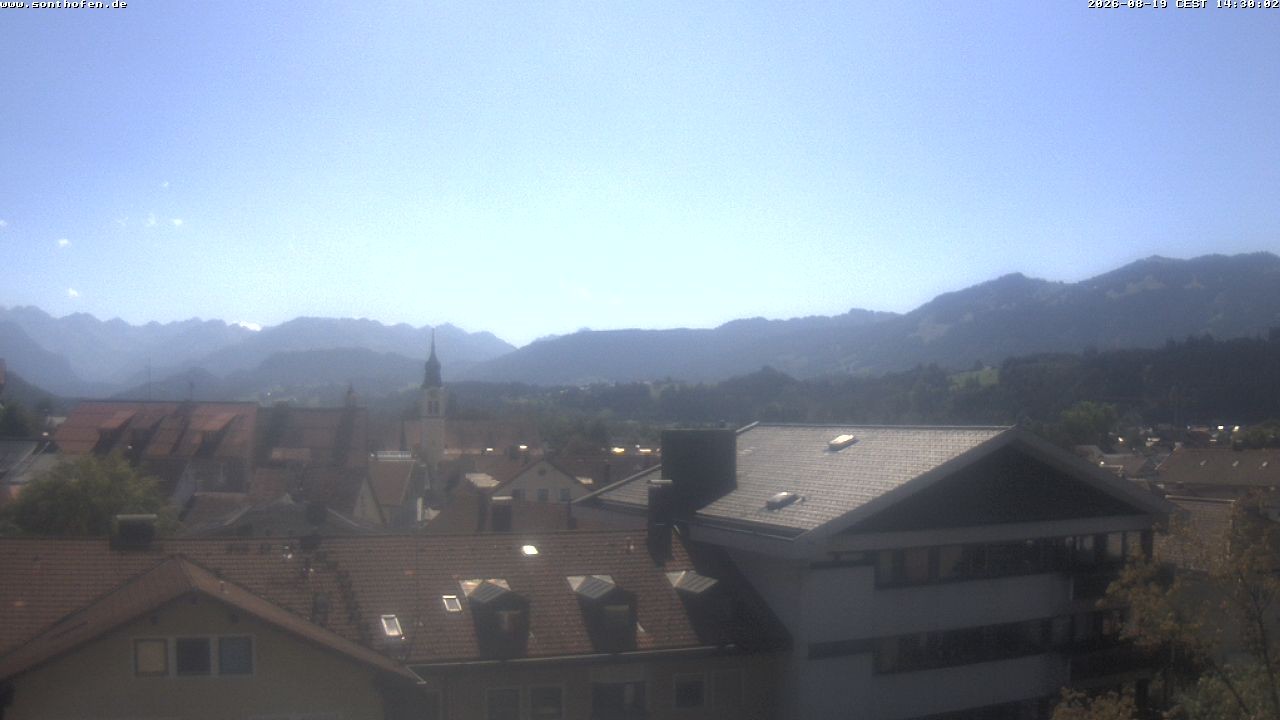 Archiv Foto Webcam Ausblick Rathaus Sonthofen