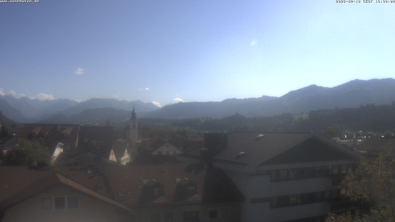 Archiv Foto Webcam Ausblick Rathaus Sonthofen