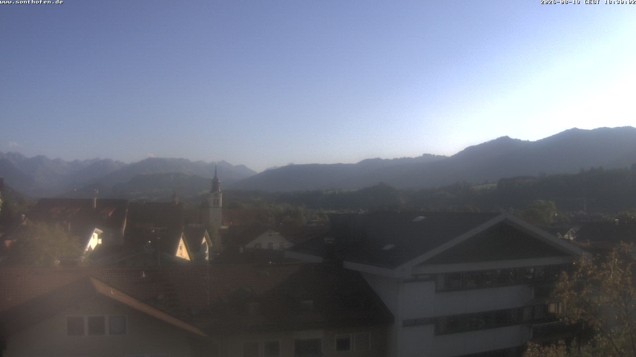 Archiv Foto Webcam Ausblick Rathaus Sonthofen