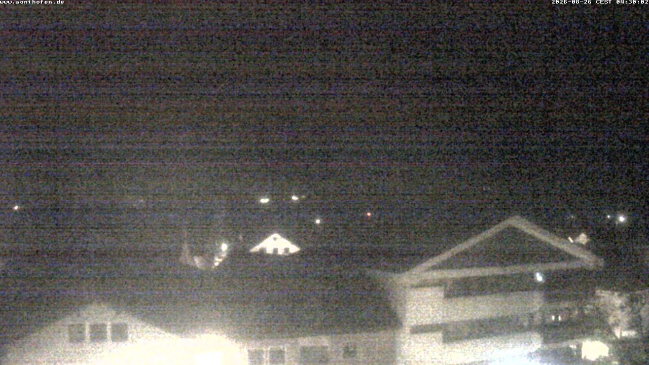 Archived image Webcam View from the town hall in Sonthofen