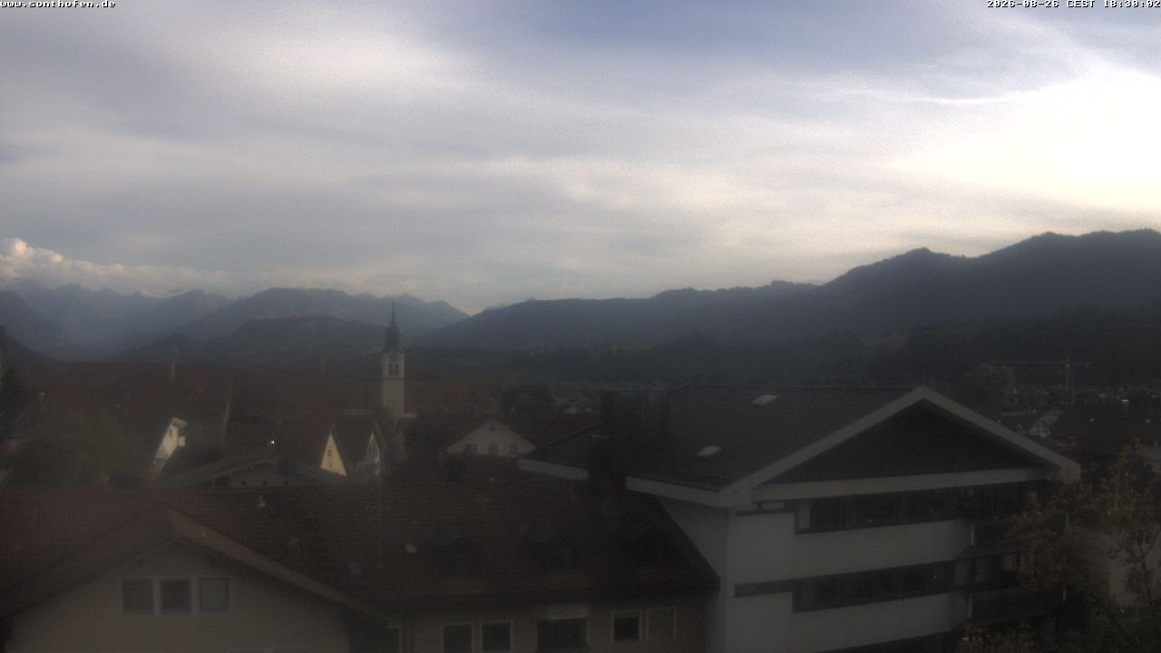 Archiv Foto Webcam Ausblick Rathaus Sonthofen