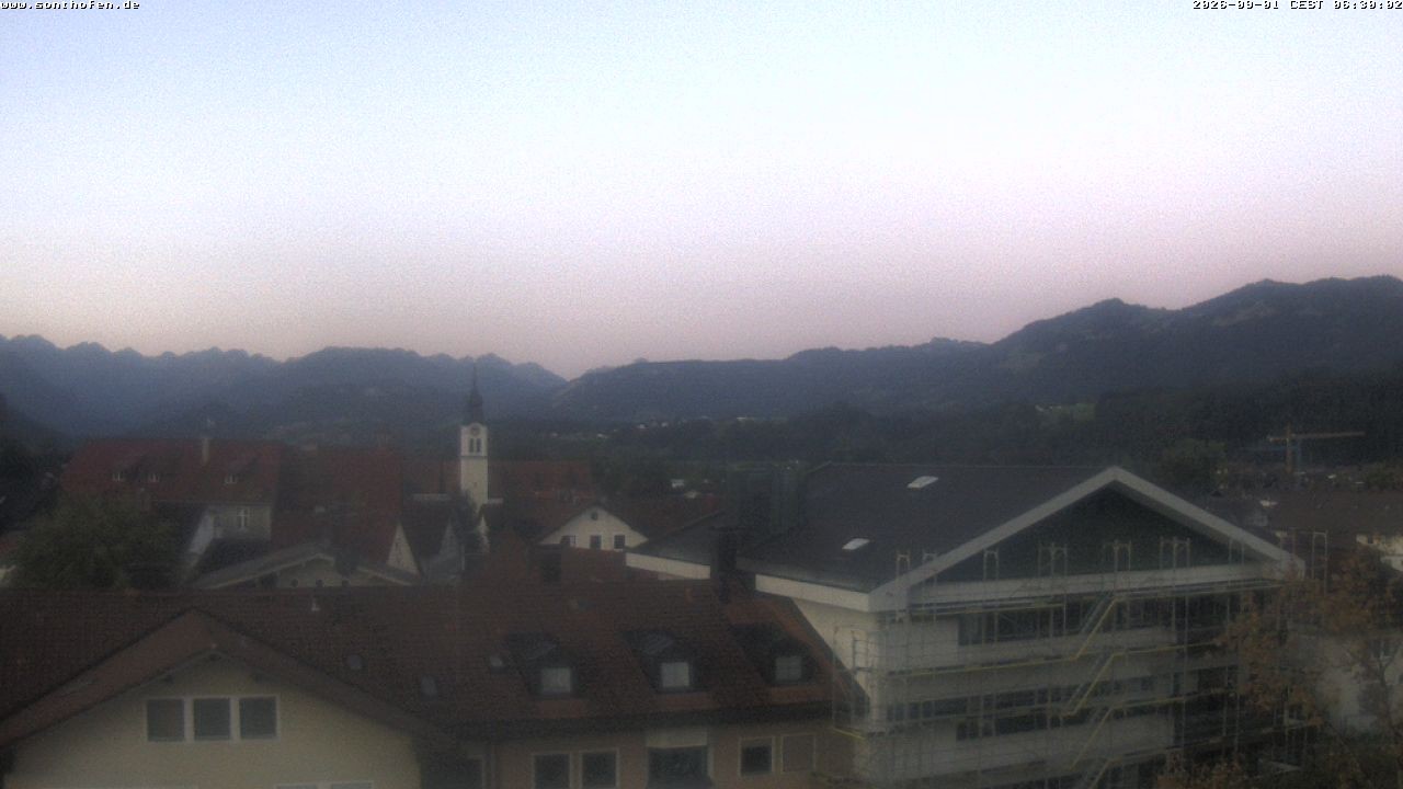 Archiv Foto Webcam Ausblick Rathaus Sonthofen