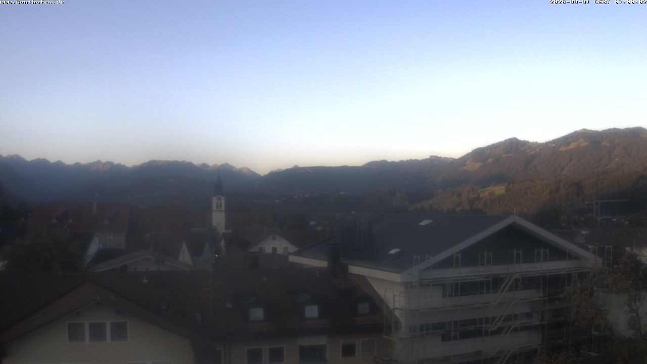Archiv Foto Webcam Ausblick Rathaus Sonthofen