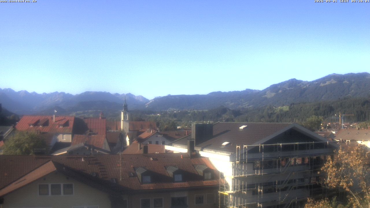 Archiv Foto Webcam Ausblick Rathaus Sonthofen