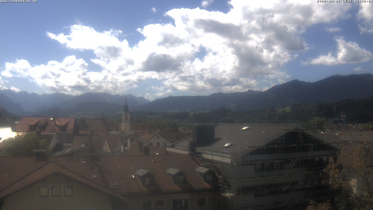 Archiv Foto Webcam Ausblick Rathaus Sonthofen