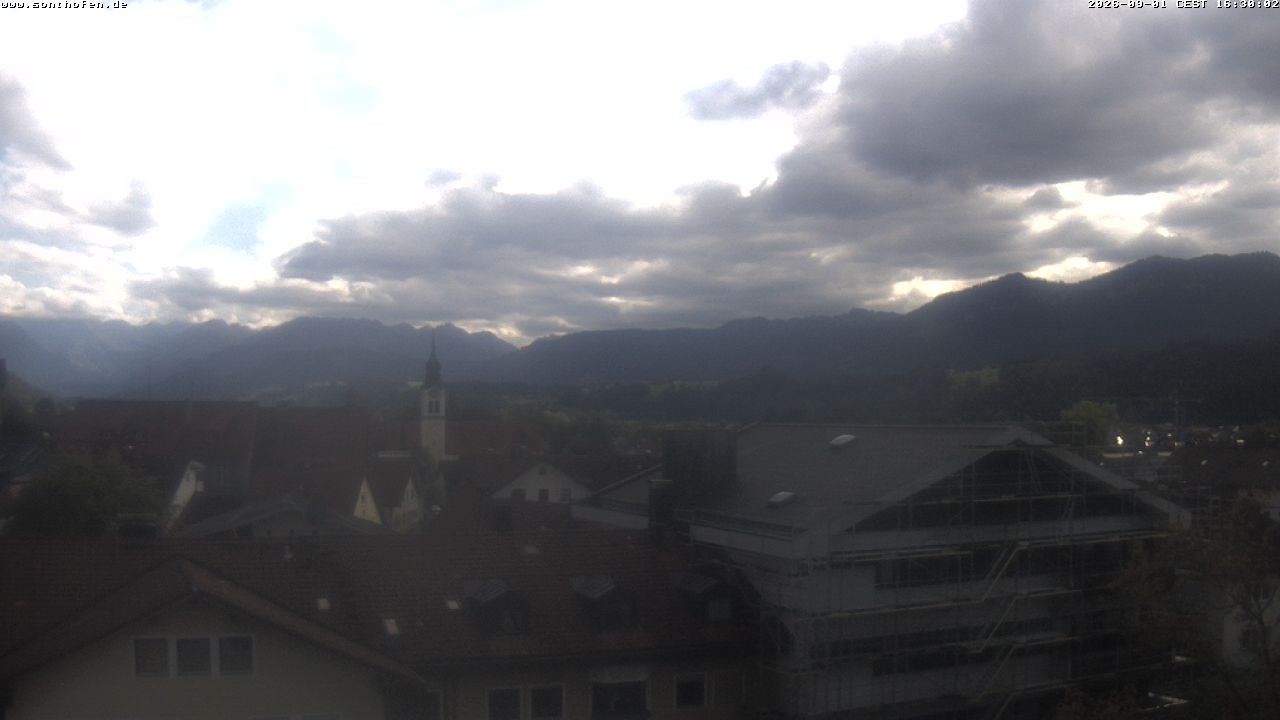 Archiv Foto Webcam Ausblick Rathaus Sonthofen