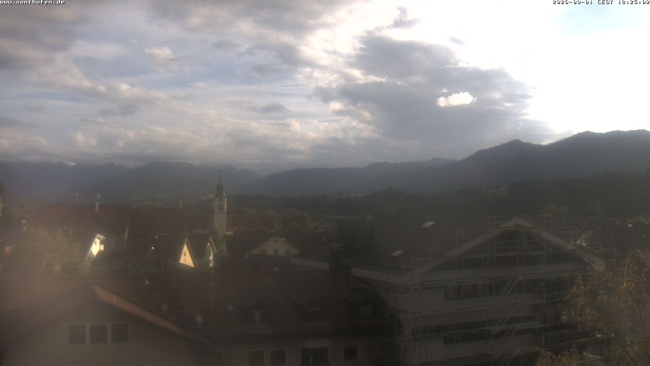 Archiv Foto Webcam Ausblick Rathaus Sonthofen