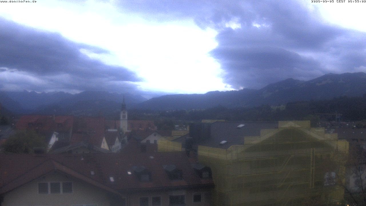 Archiv Foto Webcam Ausblick Rathaus Sonthofen