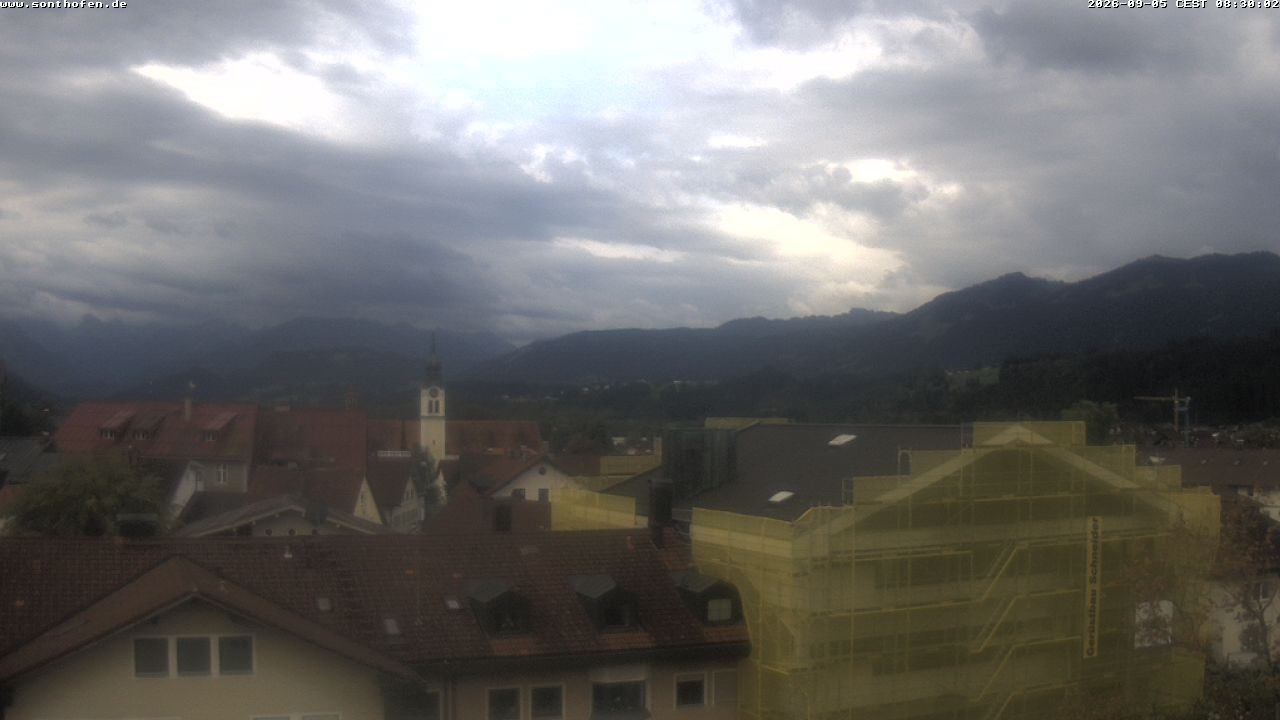 Archiv Foto Webcam Ausblick Rathaus Sonthofen